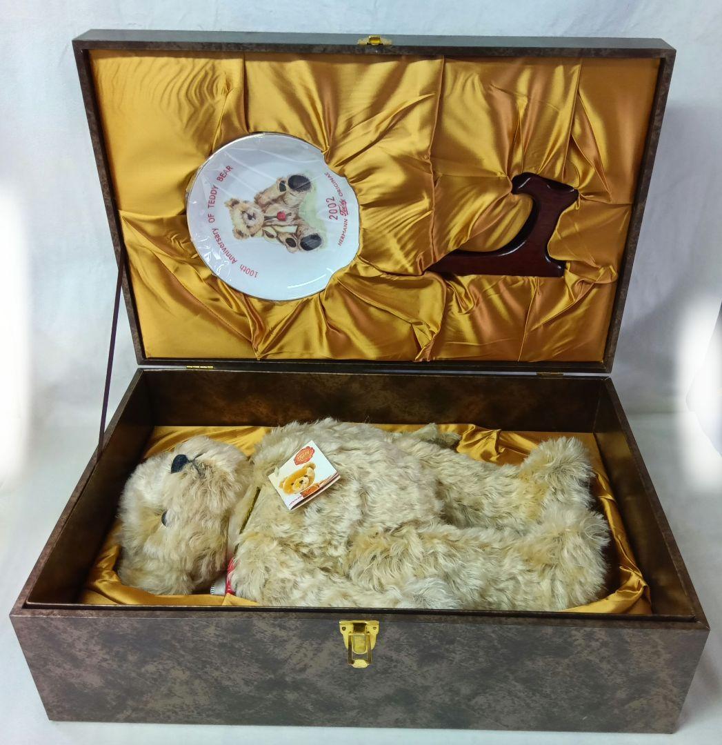 HERMANNハーマン社　100周年記念テディベア&プレート　2002年　ドイツ