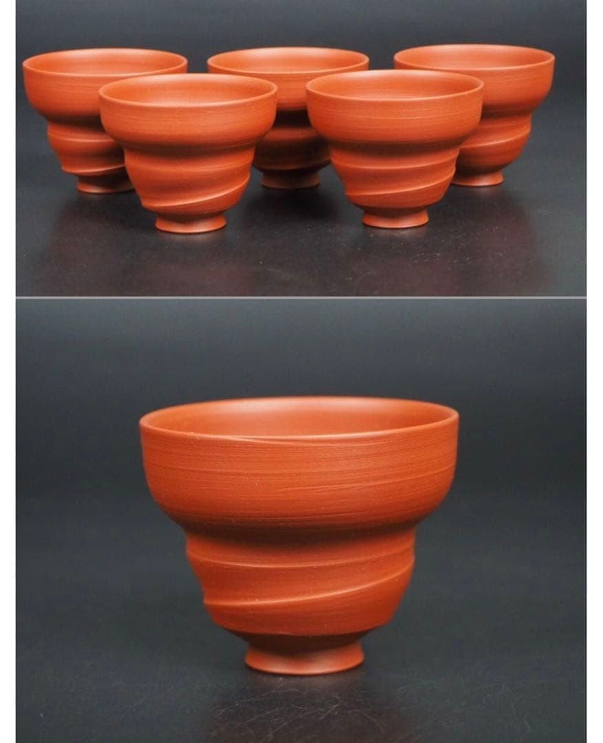 送料無料　人間国宝三代山田常山作 常滑焼 茶器セット 本物保証 未使用品　共箱