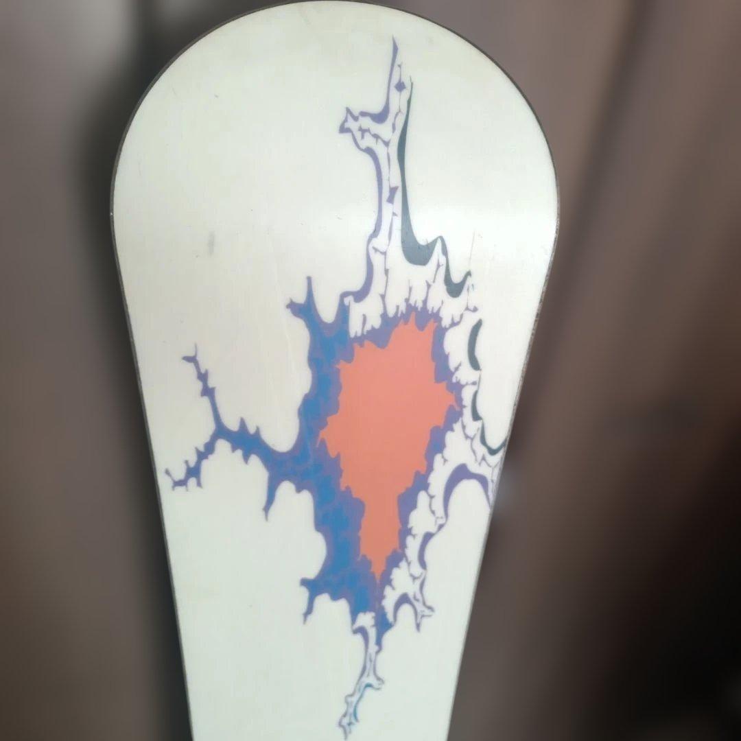 スノーボード グレーオレンジデザイン ビンディング、バック付き