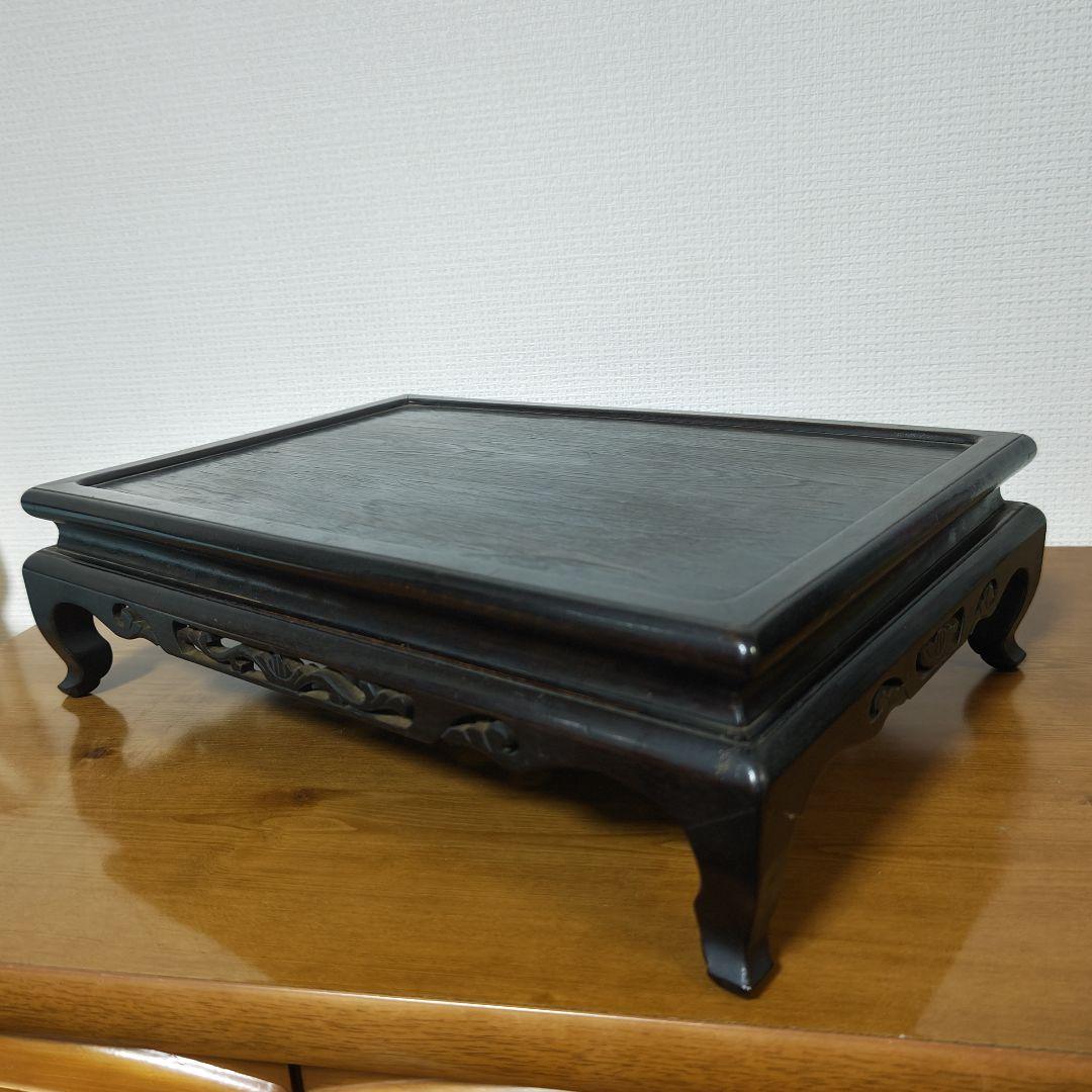 福禄寿 木彫り 天然木 台座付