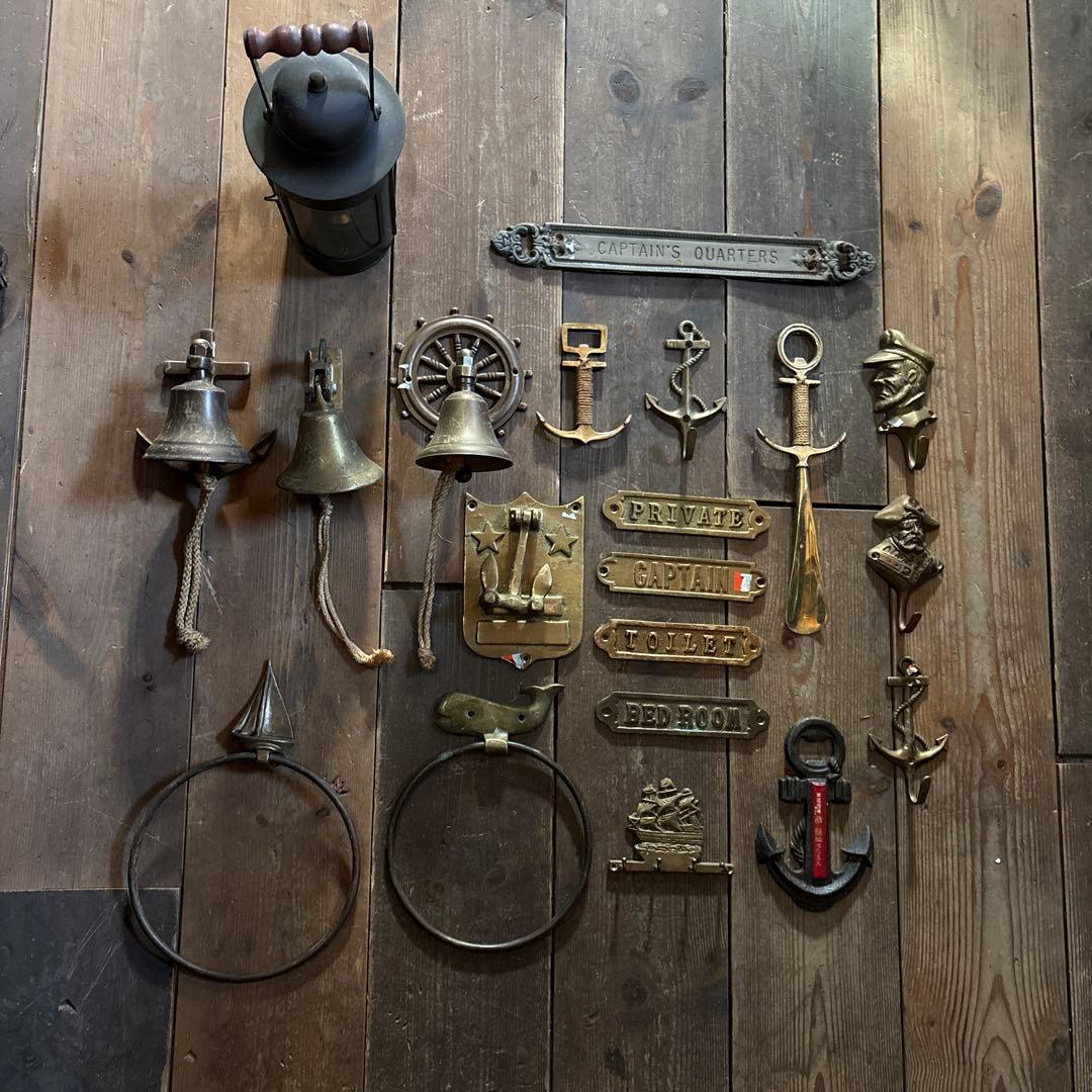 ビンテージ　マリン系　ブラス　雑貨