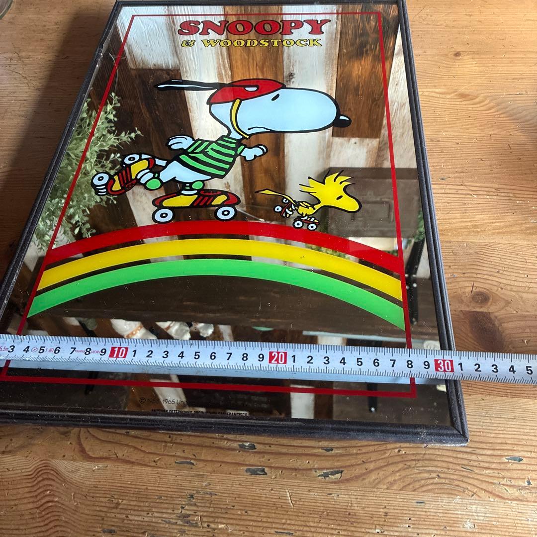 スヌーピー & ウッドストック ミラー　レトロ　ヴィンテージ