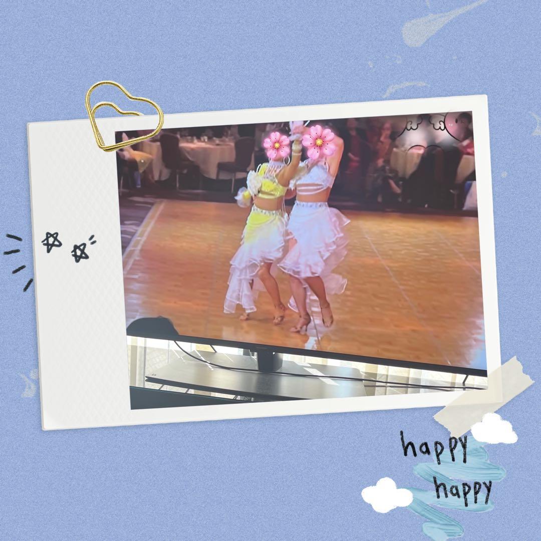 未使用に近い黄色ラテンドレス　サイズS~M ストレッチあり