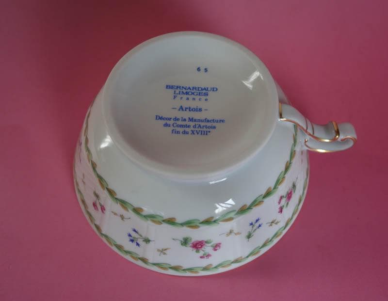 ベルナルド アルトワ　グリーン モーニング　カップ＆ソーサー　リモージュ2466