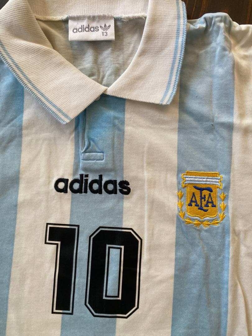 当時物94ワールドカップadidas アルゼンチン マラドーナ サッカーシャツ