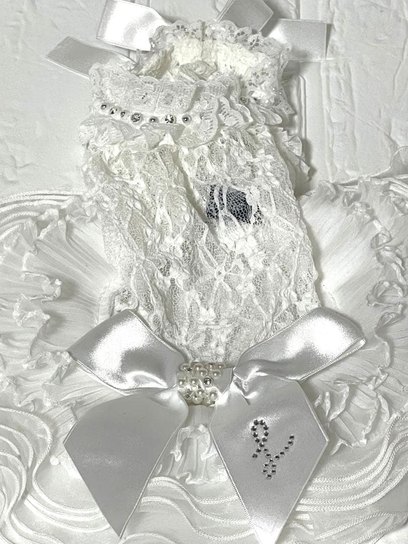 【新品】luxebirdieリュクスバーディSSチュールドレスビジューリボン