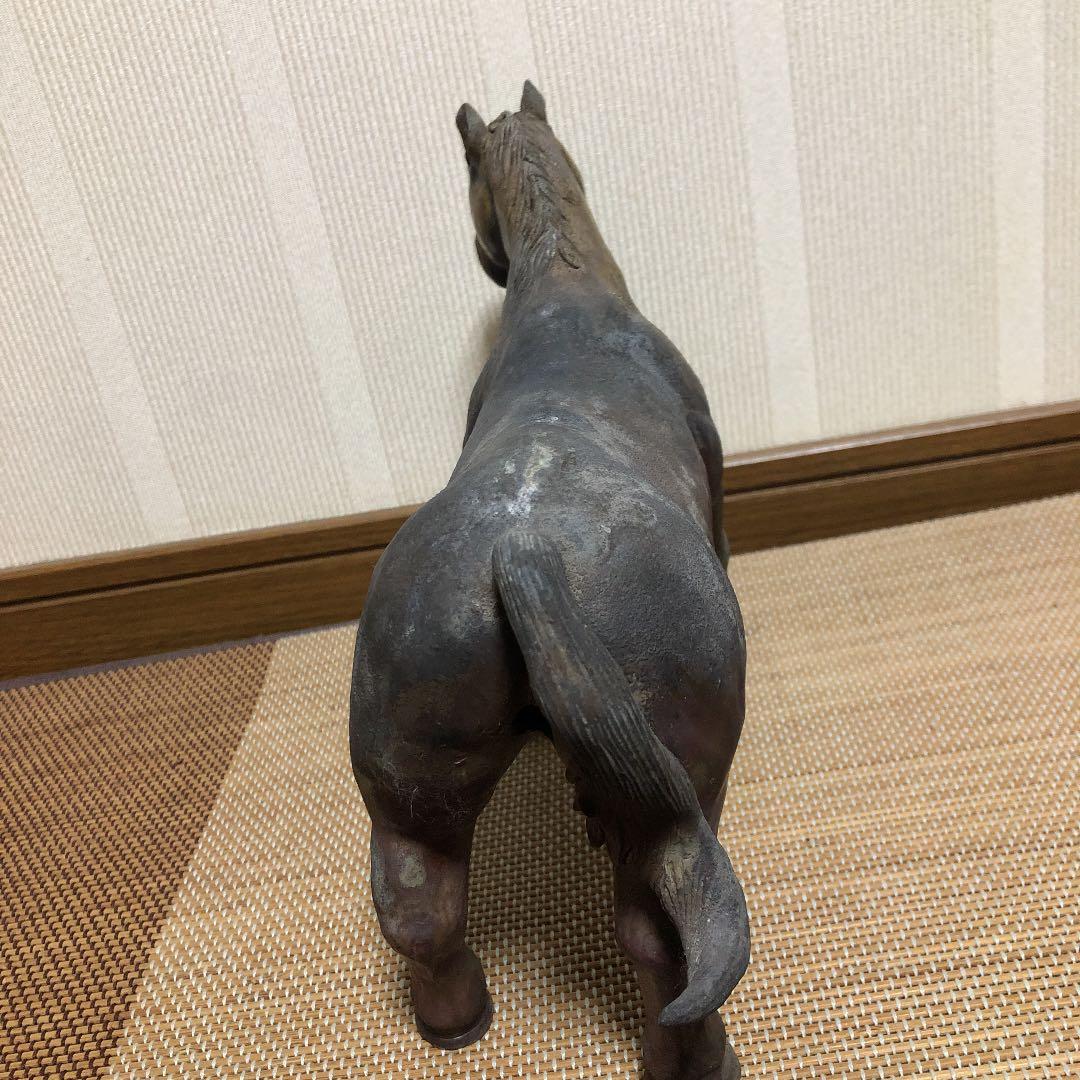 馬の置物　備前焼