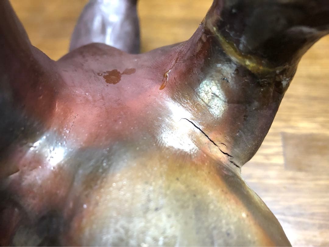 馬の置物　備前焼