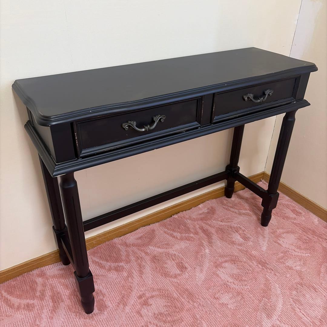 コンソールテーブル アンティーク風 黒 ゴシック ヴィンテージ風