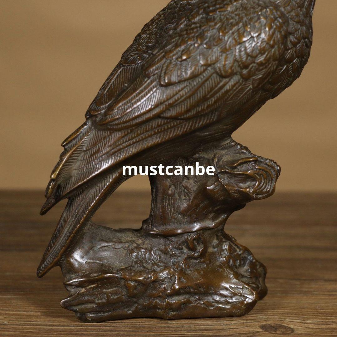 銅器 雄鷹 応接間 玄関 書斎 執務室 茶室 装飾品 工芸品 置物