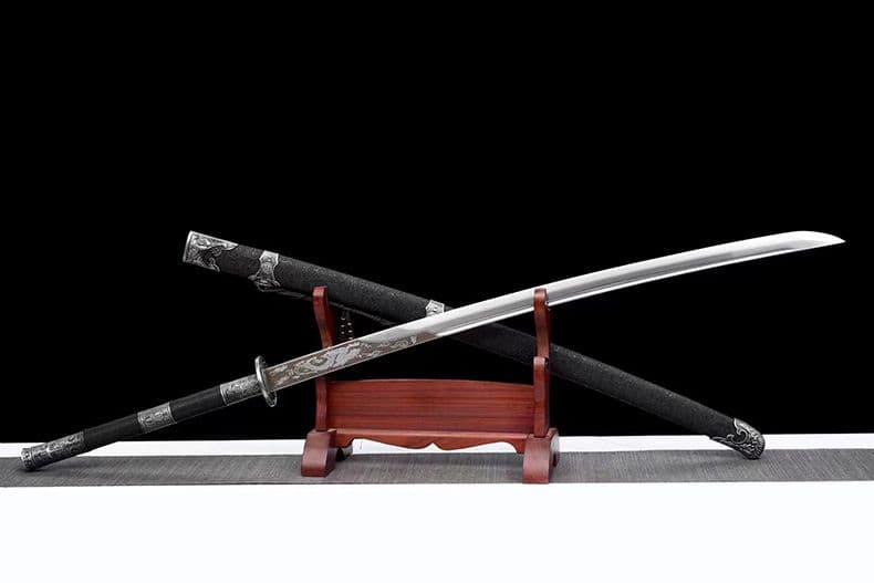 【ライオンの苗刀】牛尾刀 苗刀 手鍛造打鋼刀 冷兵器 古兵器 武具 両手刀