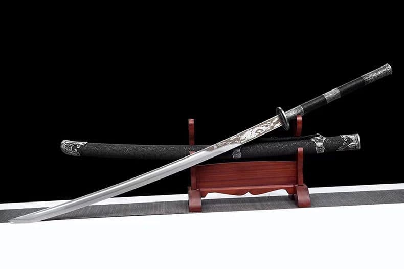 【ライオンの苗刀】牛尾刀 苗刀 手鍛造打鋼刀 冷兵器 古兵器 武具 両手刀