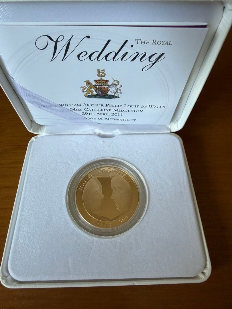 英国王室 2011 ロイヤルウェディング 記念 £5 銀貨 SV925 金メッキ