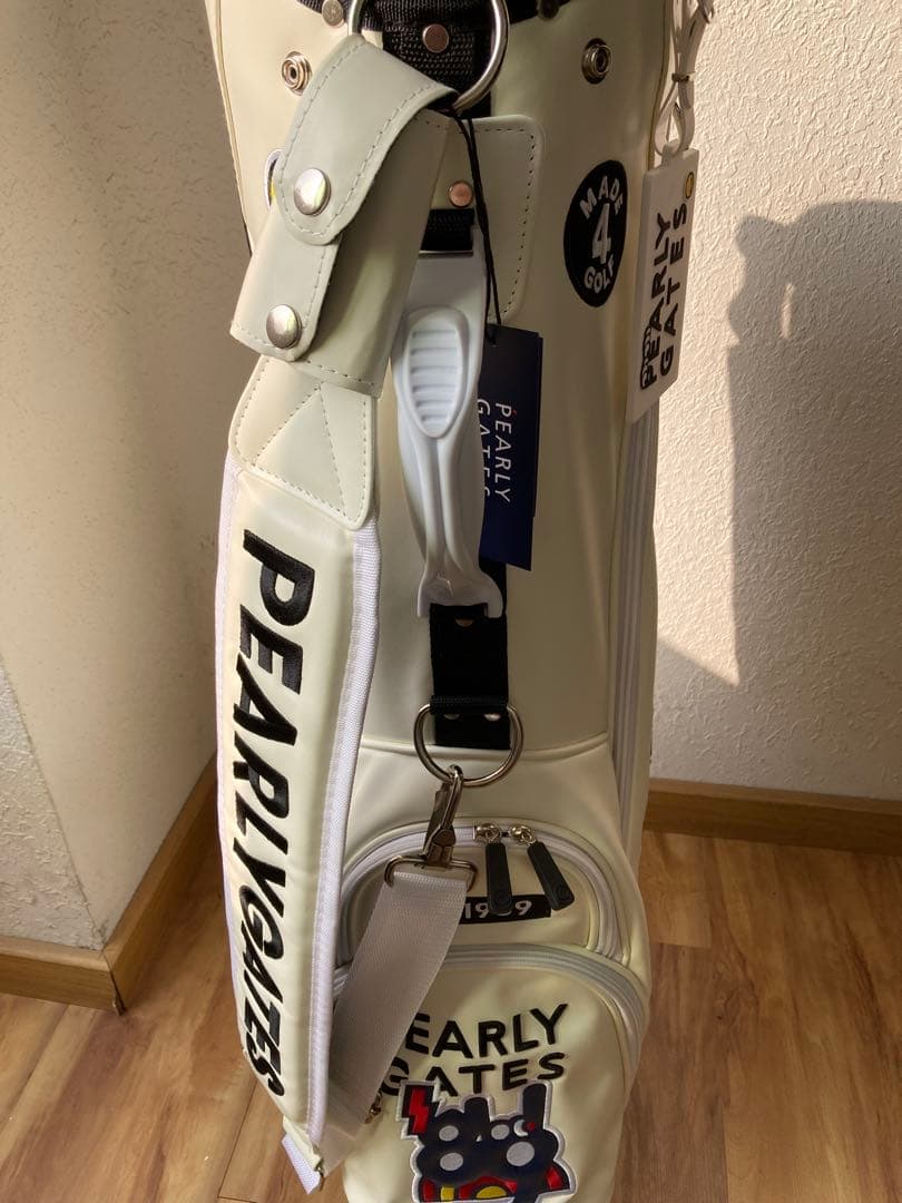 PEARLY GATES キャディバッグ ホワイト ゴルフバッグ スタンドバッグ
