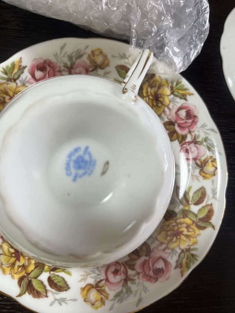 コールポート　アンティーク　ティーセット　5つ　カップアンドソーサー　セット