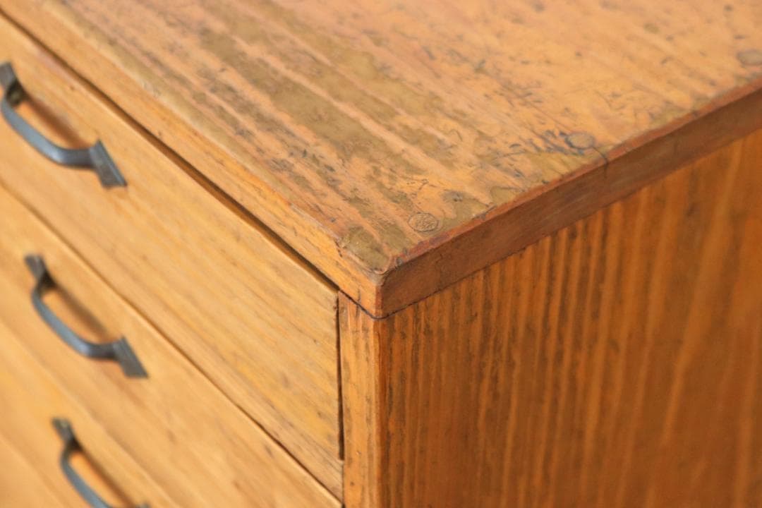 レトロ 卓上 大きめ 小引き出し 抽斗 5杯 収納 小物入れ レターケース A4