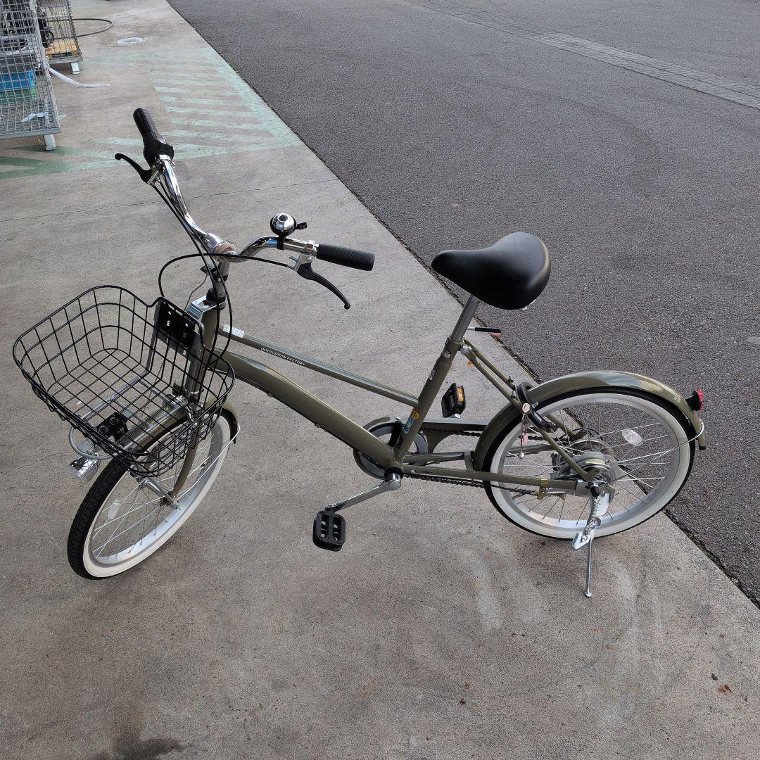 シティタイプ自転車 グレー 前面バスケット付き