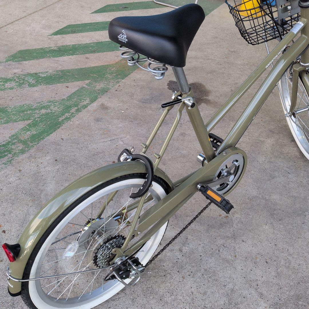 シティタイプ自転車 グレー 前面バスケット付き