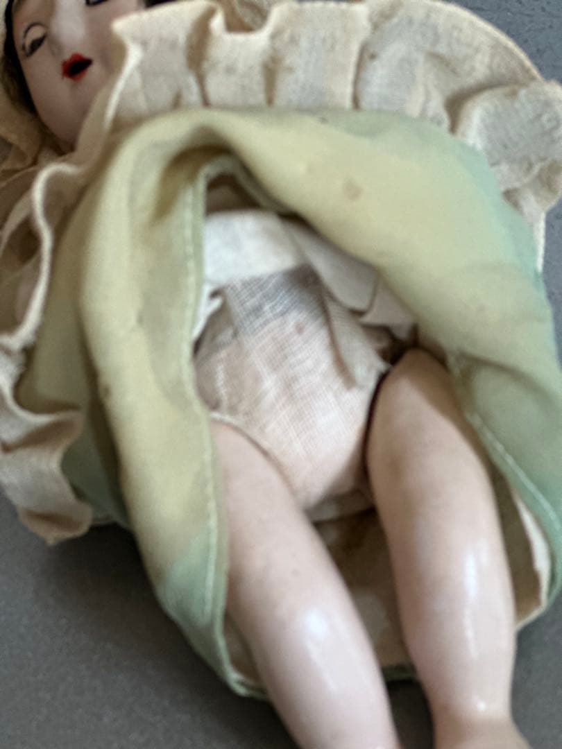 最終お値下げ❣️サクラビスク陶器製人形 フリル付きドレス