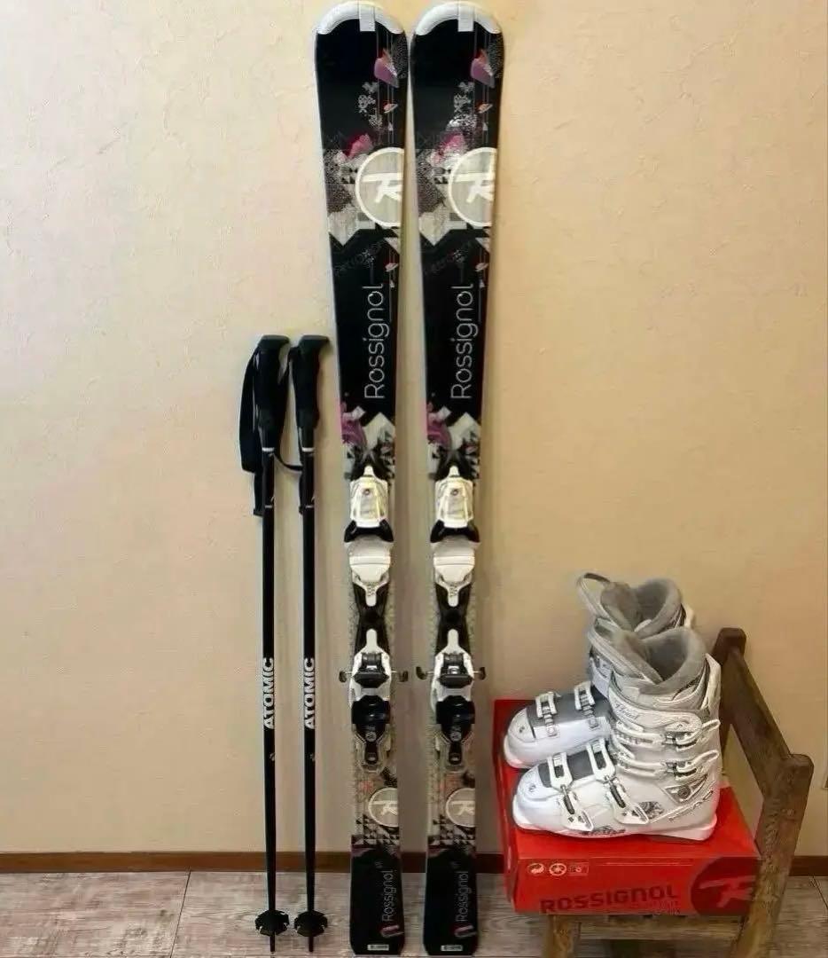 ◾️カービングスキーセット　板154㎝ ブーツ25.5㎝　女性用　レディース用