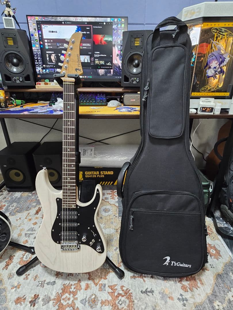 ギター T's Guitars DST24 Solid Ash Trans White