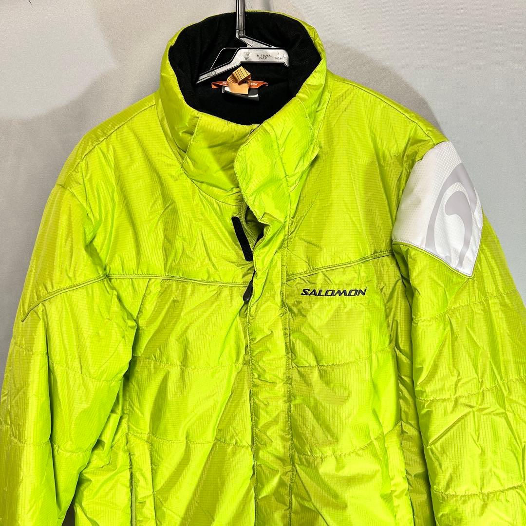 00s salomon shell puffer jacket ライムグリーン