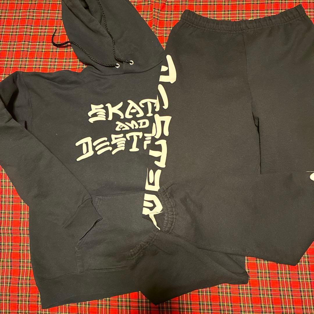 スラッシャー　スウェット　パンツ　セットアップ　ブラック　M