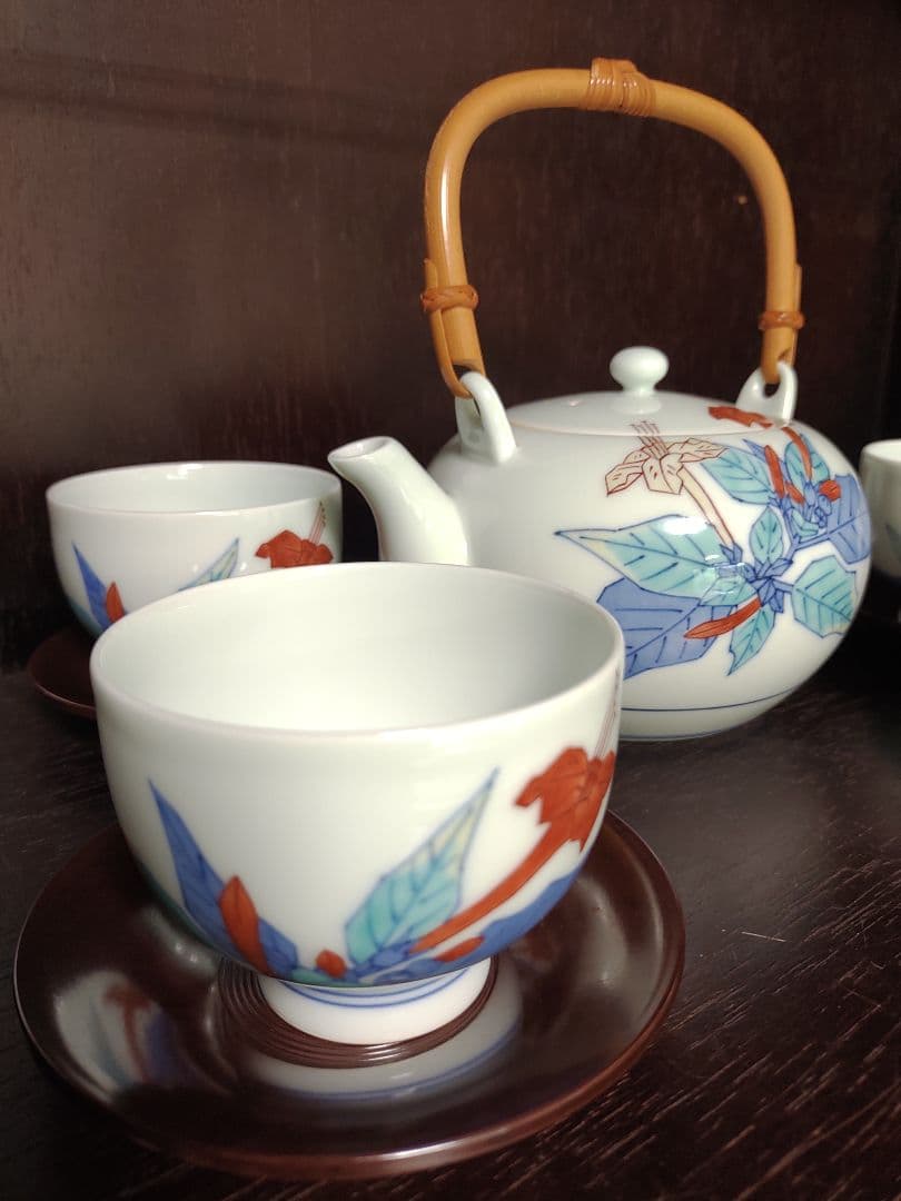 今泉今右衛門  茶器セット 急須 煎茶碗 5客 高級 煎茶道具 有田焼 陶磁器