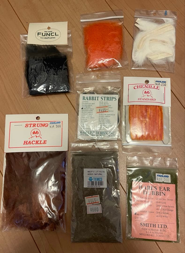 フライタイイングー式 【OFTバイス】フック、マテリアまとめ売