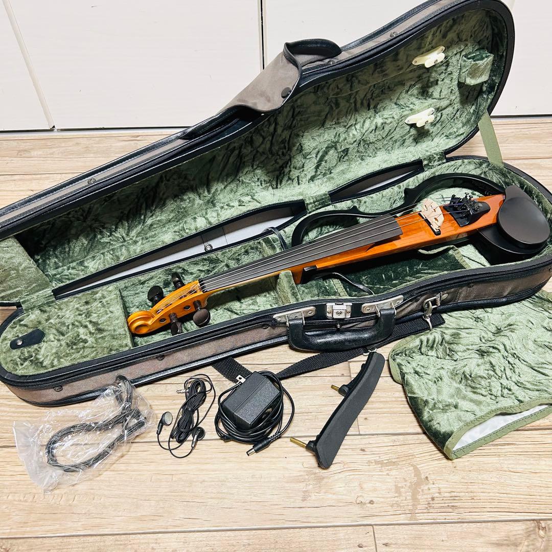 美品 YAMAHA SV-100 サイレントバイオリン 純正ケース 新品弓