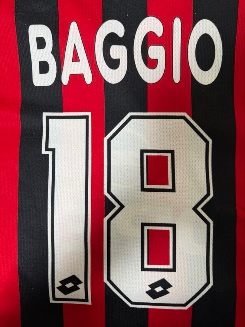 希少品　ACミラン 95-96 #18 ロベルト・バッジョ ロット 昇華プリント