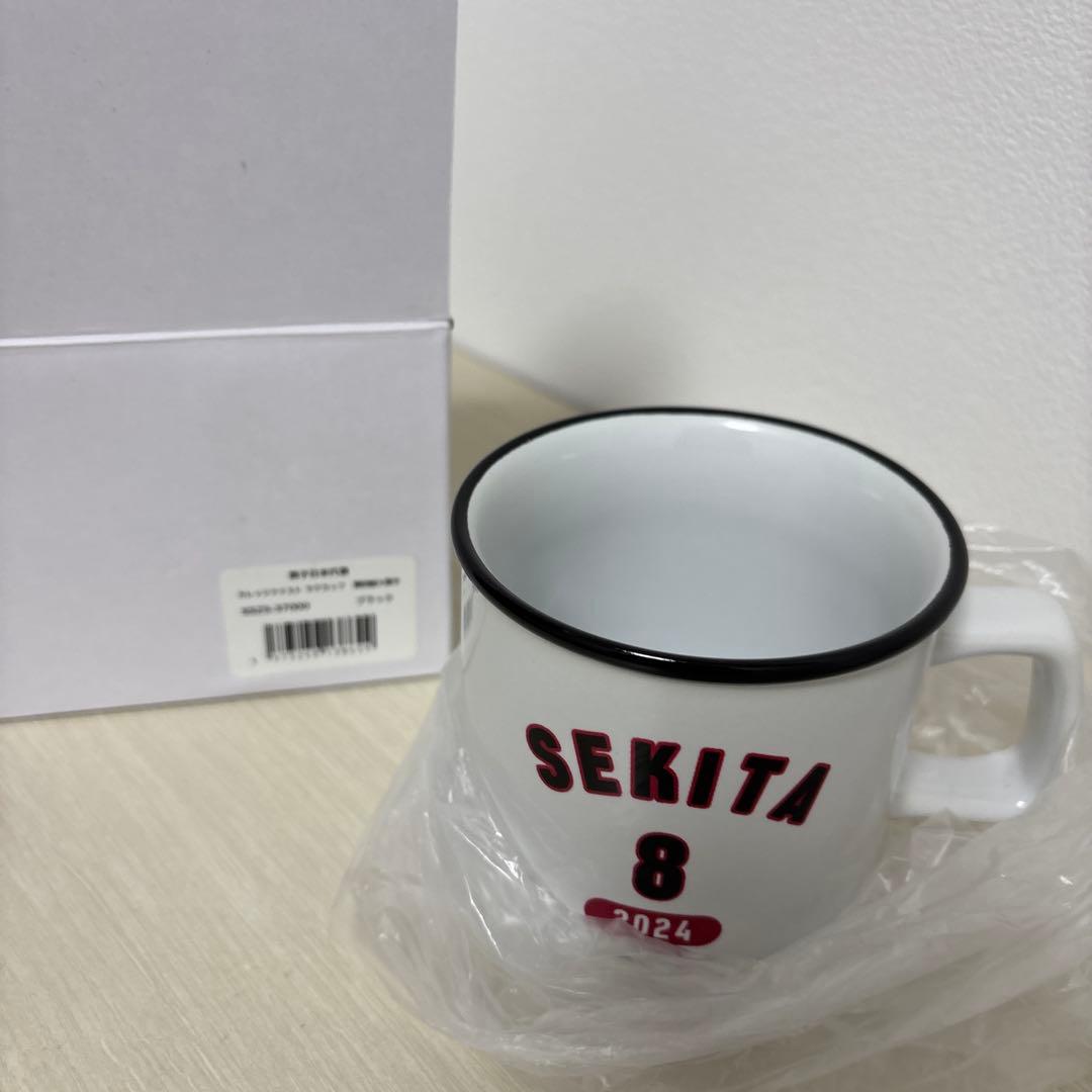 ASICS バレーボールユニフォーム 赤 8 SEKITA