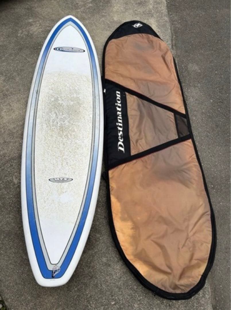 Grommet サーフボード ファンボード　ミッドレングス　青　ストライプ