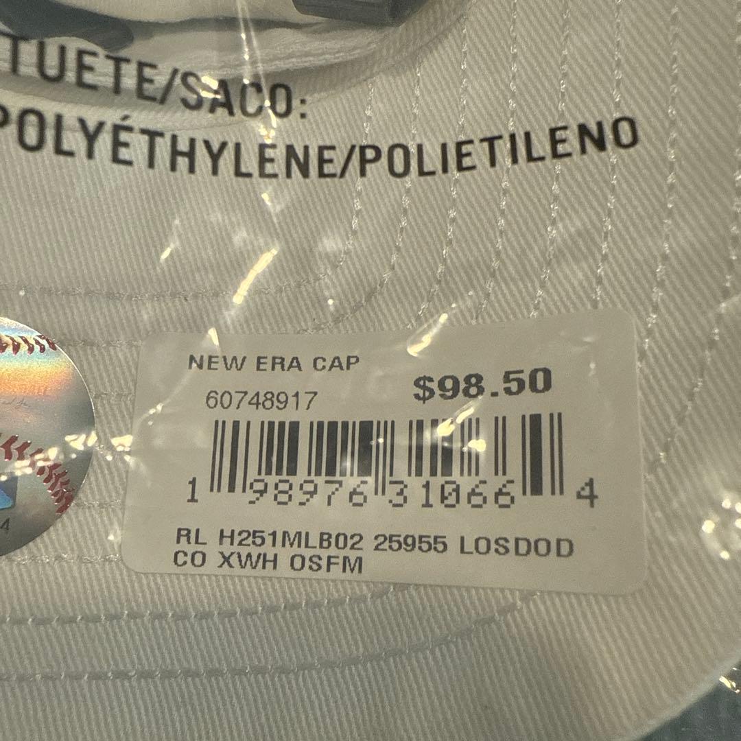 【新品未使用】NEWERAポロ ラルフローレンコラボ ドジャース ホワイト