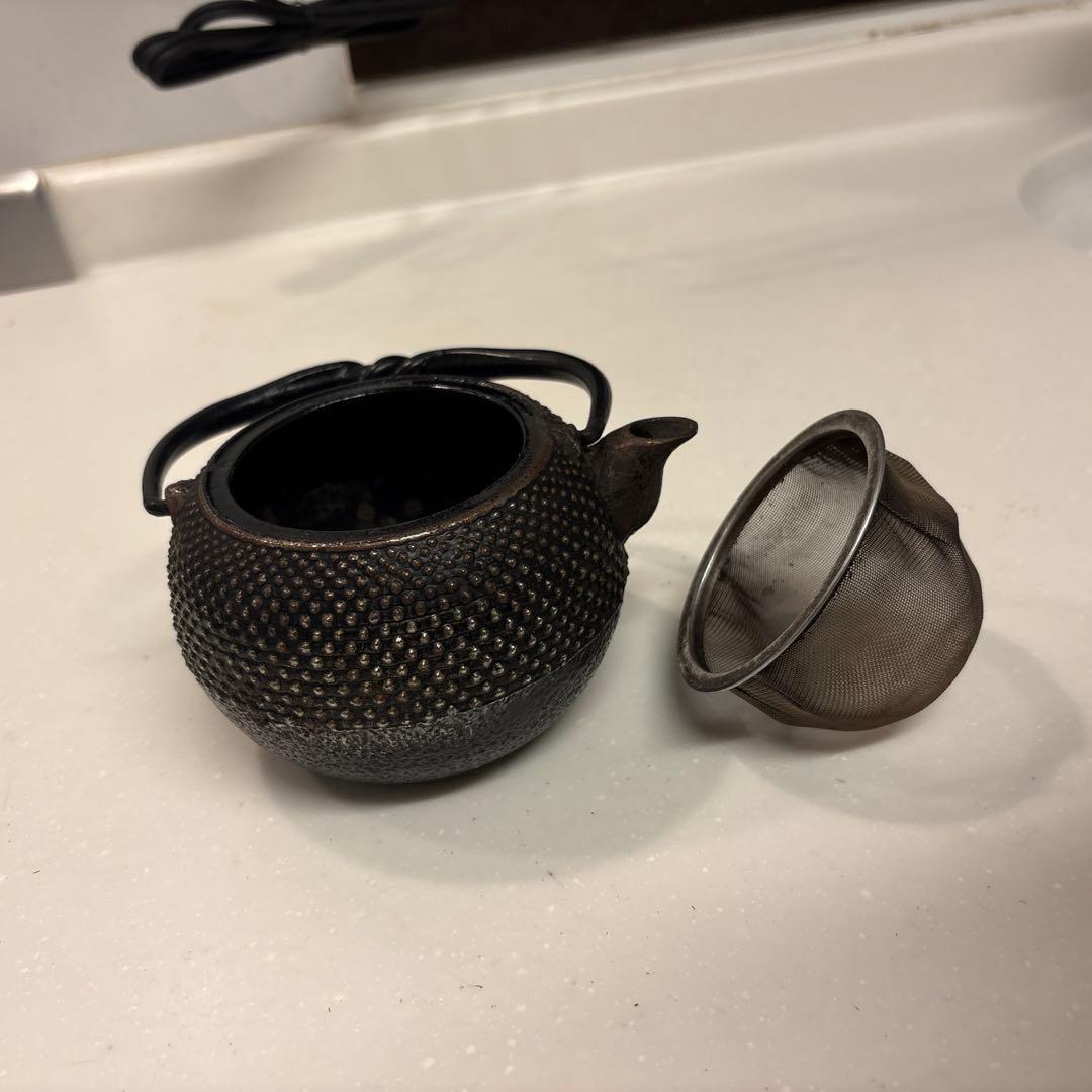 工房和秋 金野 和秋作 砂鉄鉄急須 南部鉄瓶　南部鉄器