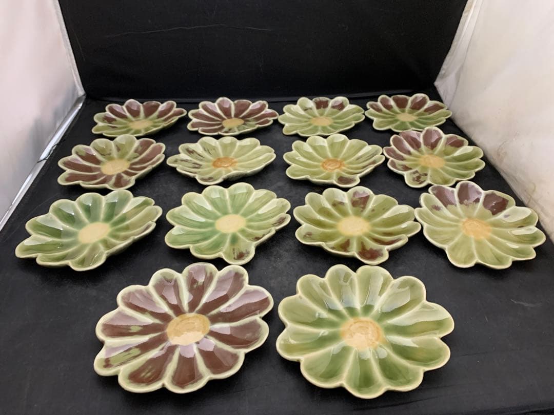 京　寳悦 作　花形皿　小皿　14枚　器　お花