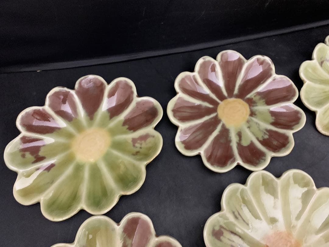 京　寳悦 作　花形皿　小皿　14枚　器　お花