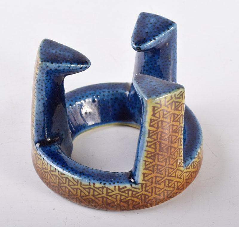 カビゴン　初代徳田八十吉造　蓋置　堀内宗完(兼中斎)書付箱　F　R4176