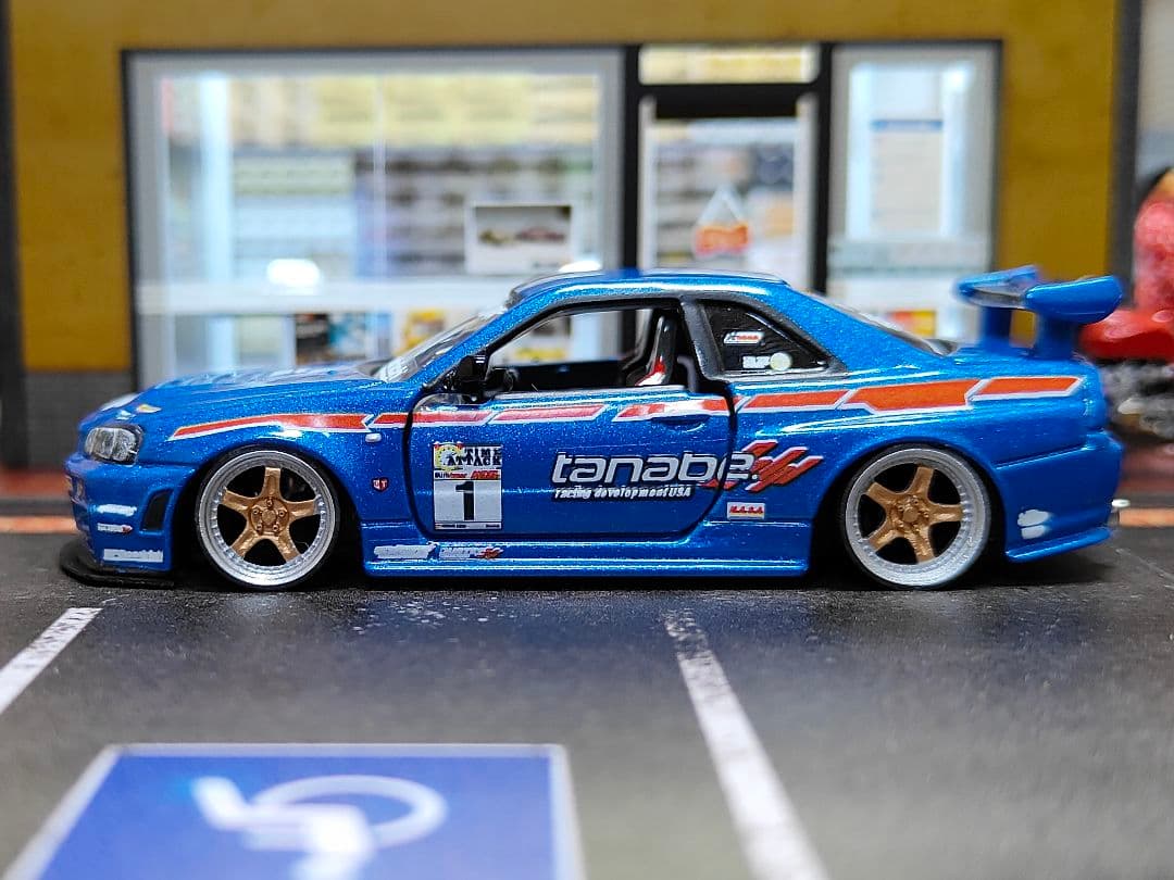 トミカプレミアムトミカ改造 日産 R34 カスタム ☆深リム ☆ホットウィール