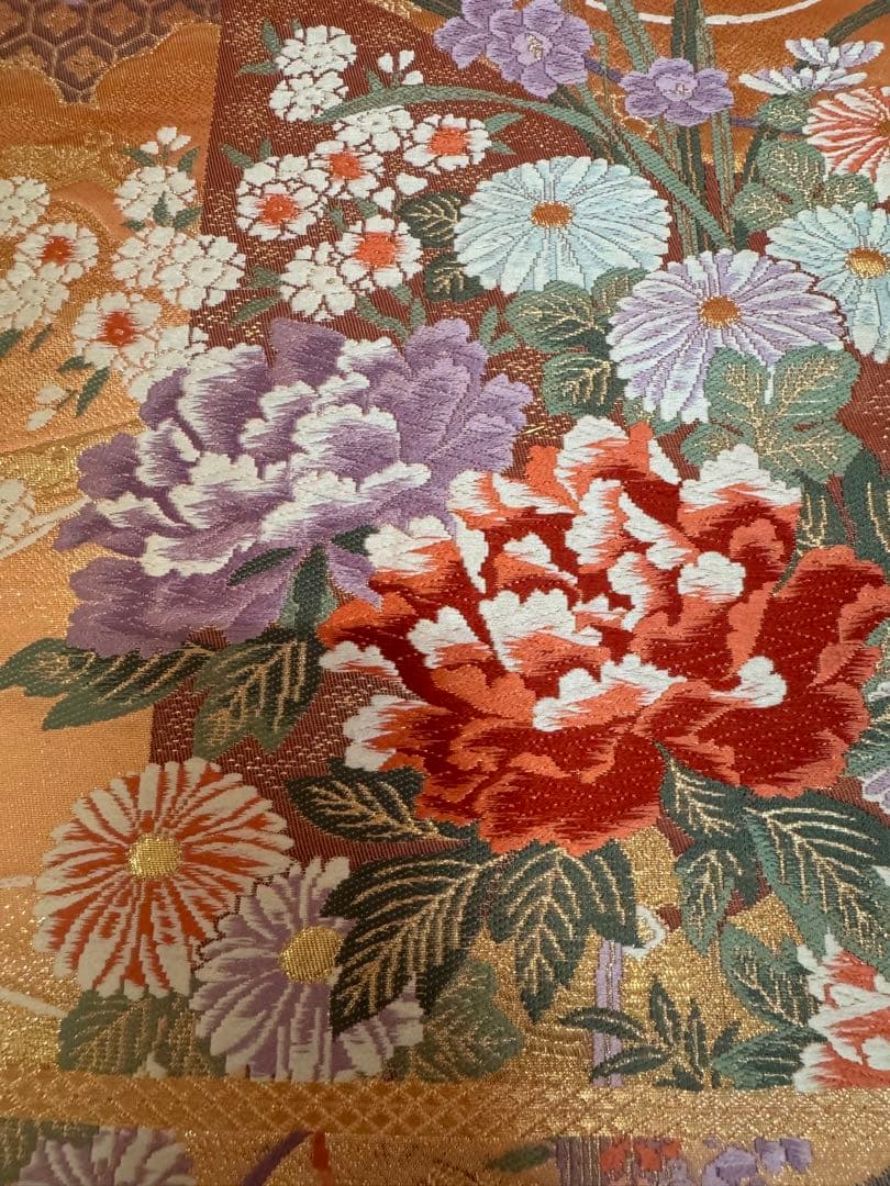 1933 袋帯 古代彫金紋  西陣織   金糸　高級上質上品　約440cm未使用