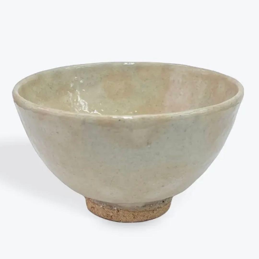 萩焼　萩白釉縁彩茶碗　茶道具　抹茶碗