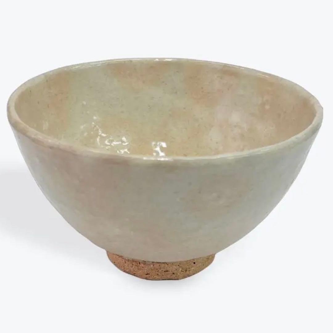 萩焼　萩白釉縁彩茶碗　茶道具　抹茶碗