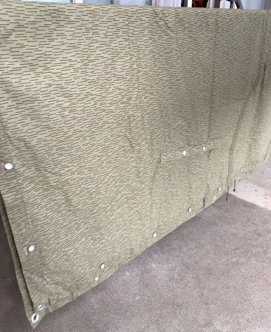 【美品】東ドイツ軍 軍幕 レインドロップカモ 軍放出品 1枚