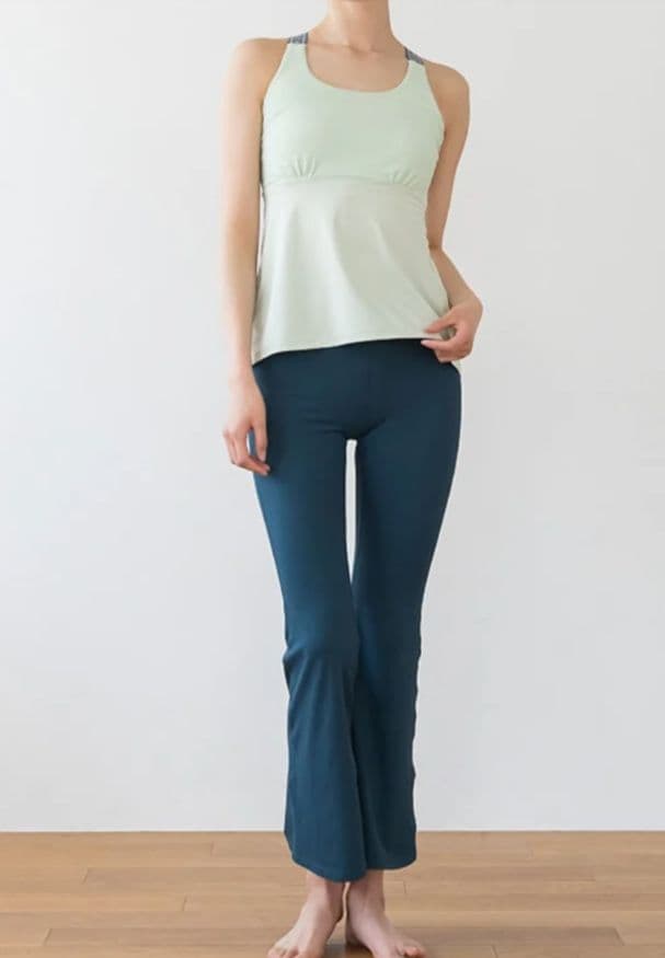 【新品】SUKALA ライトグリーン ベーシックフレアタンクトップ S