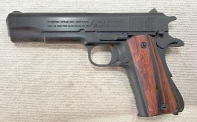 コルトM1911黒檀模型　1/1スケール 手作　新品