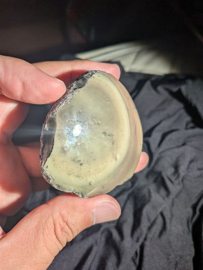 研磨品　十勝石玲瓏　イエロー、グリーン、ピンク複合色両面磨き　超特級玲瓏