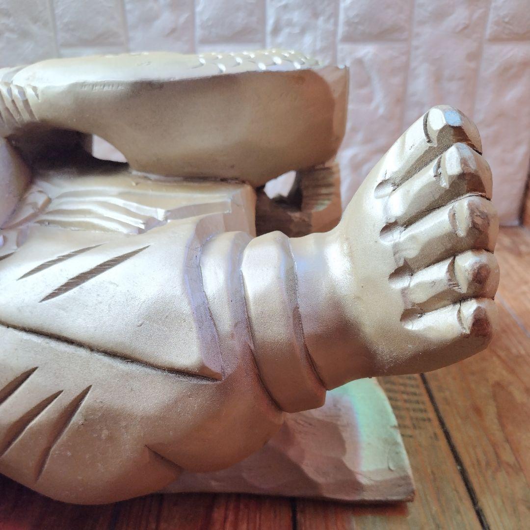 恵比寿 様 木彫り Japanese Wooden Ebisu 彫刻 縁起物