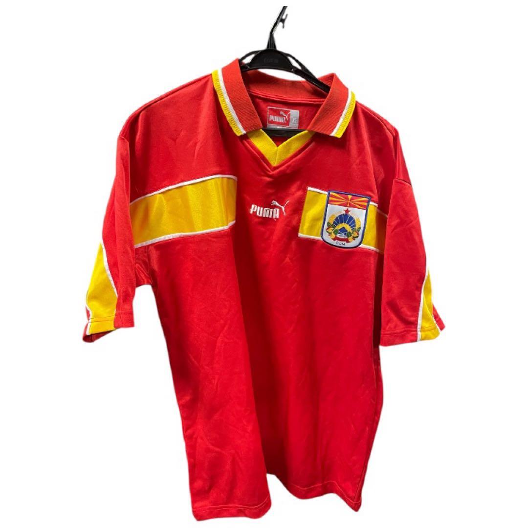 90s PUMA マケドニア代表 サッカーユニフォーム 赤 ヴィンテージ