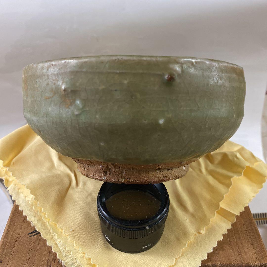 陶瓷器    茶道具   浅見隆三の綠釉茶碗
