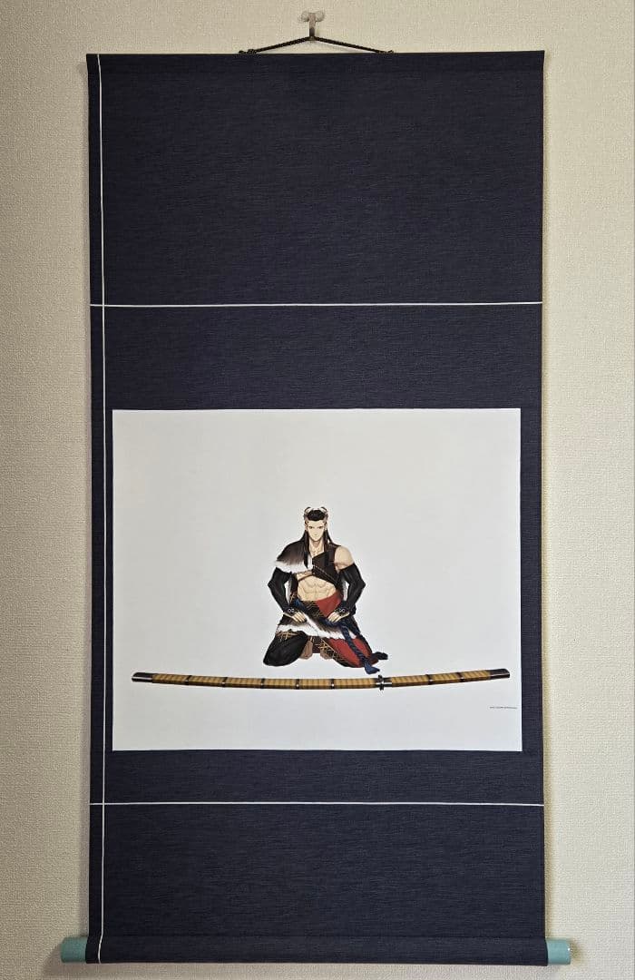 刀剣乱舞 本丸博 跪坐 つむぎ織掛け軸 祢々切丸